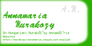 annamaria murakozy business card